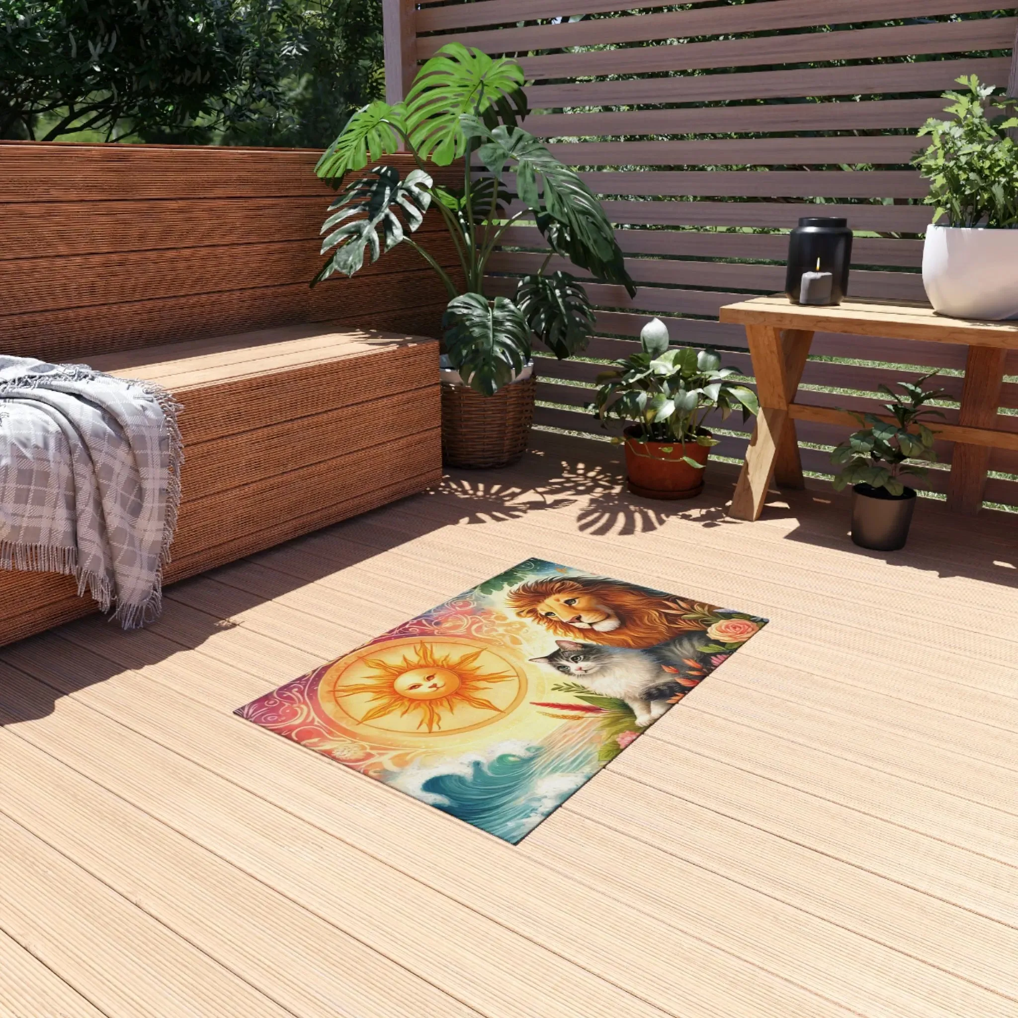 Leo Zodiac - Cat Lover - Indoor/Outdoor Rug