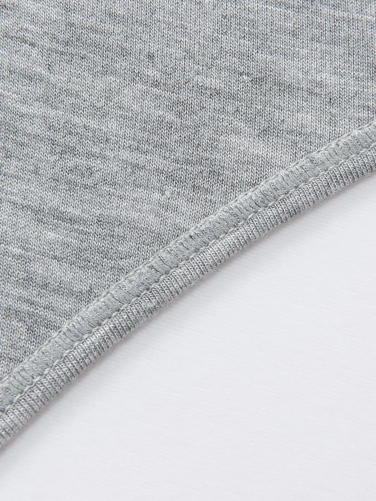 Letter & Heart Tape Double-layers Pure Cotton Panty Light Grey