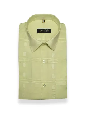 Light Green Color Cotton Embroidery Butta Patta Shirts For Men’s