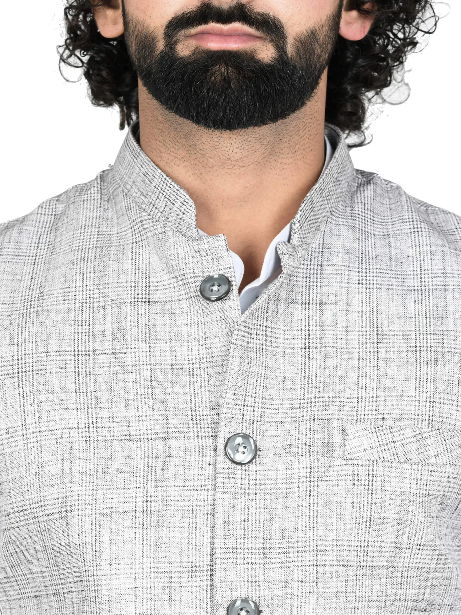 Light Grey Checks Modi Jacket