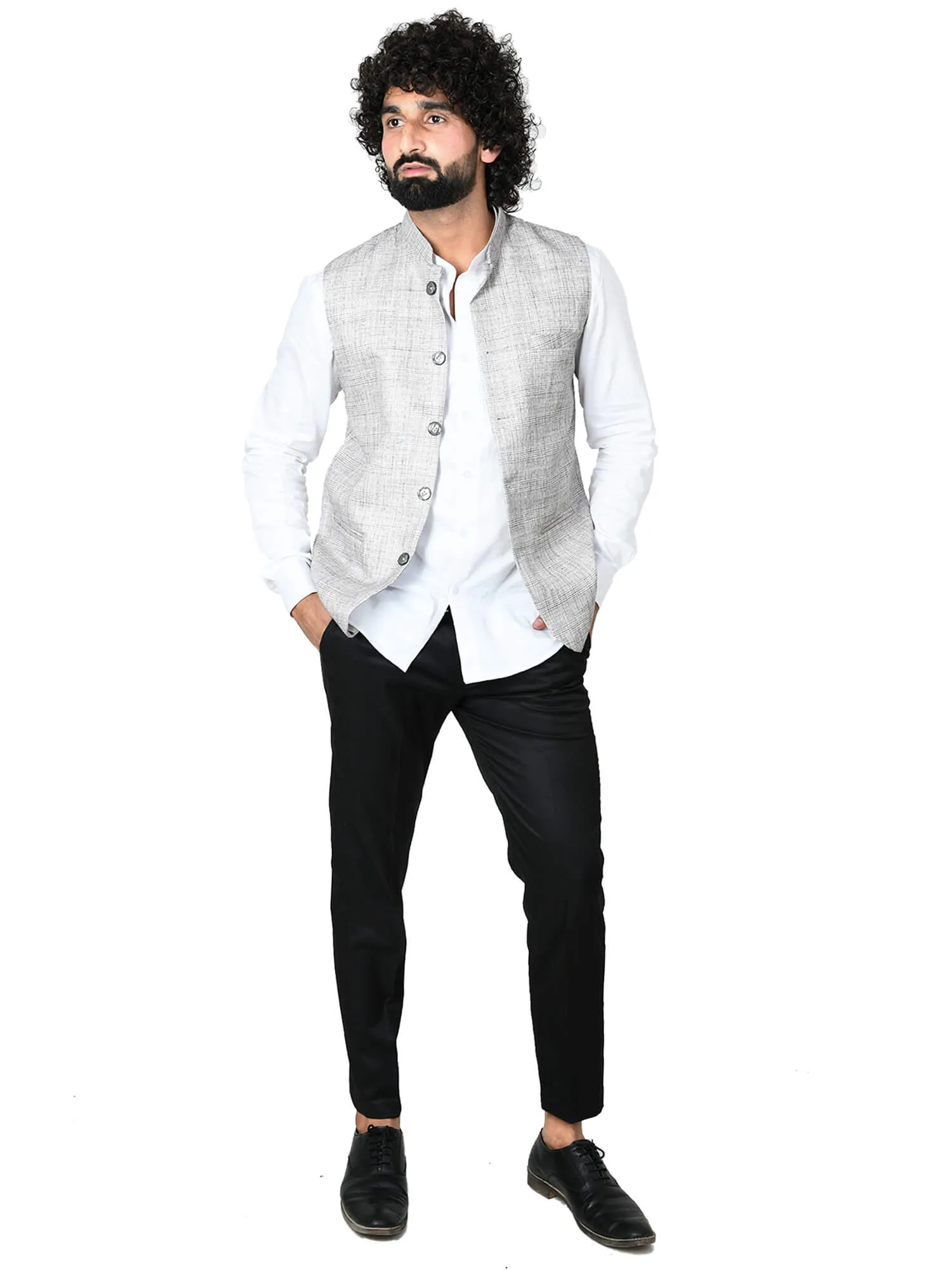 Light Grey Checks Modi Jacket