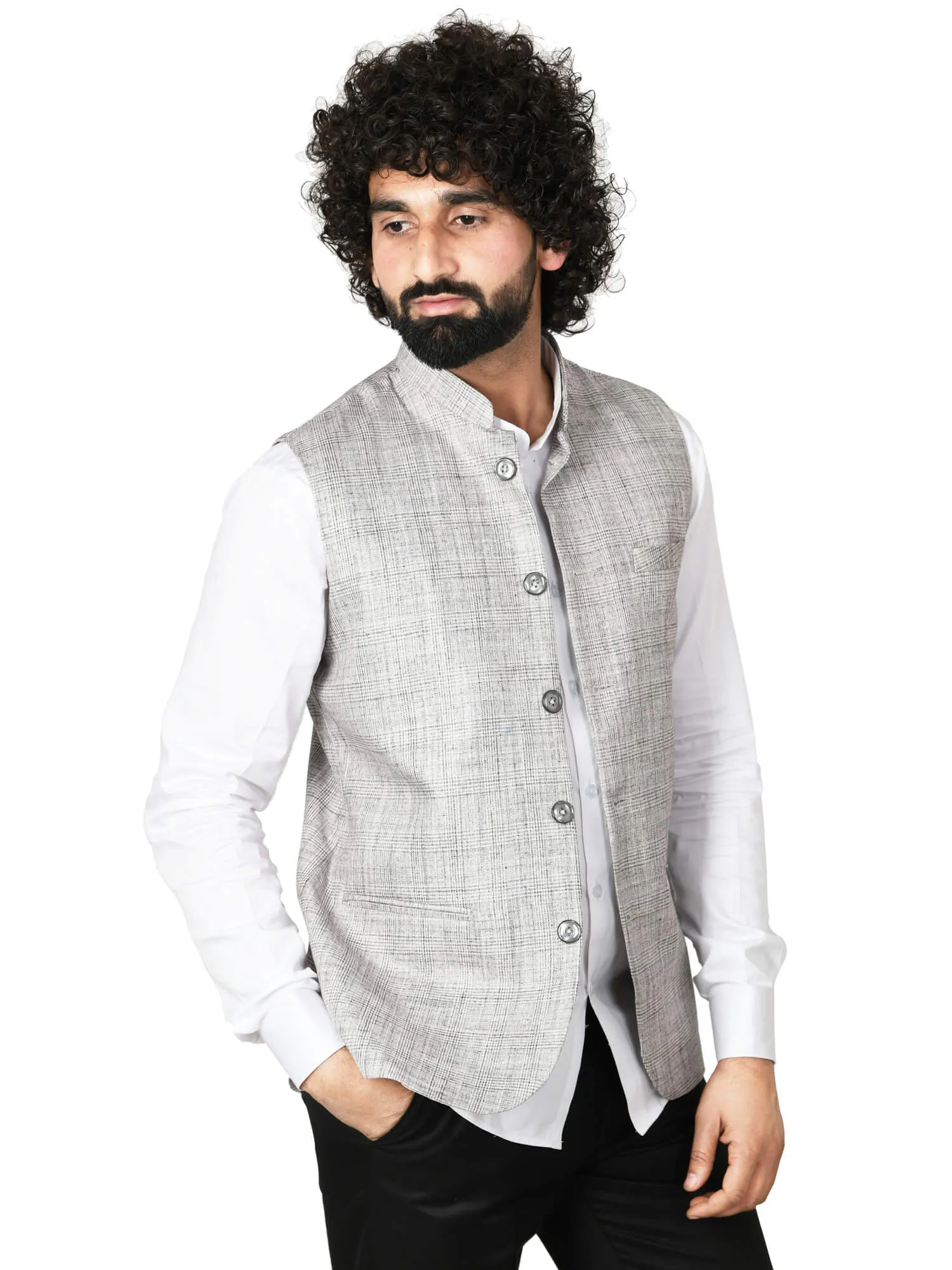 Light Grey Checks Modi Jacket