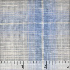 Light Indigo & White Furniture Check - $16.00 yd.
