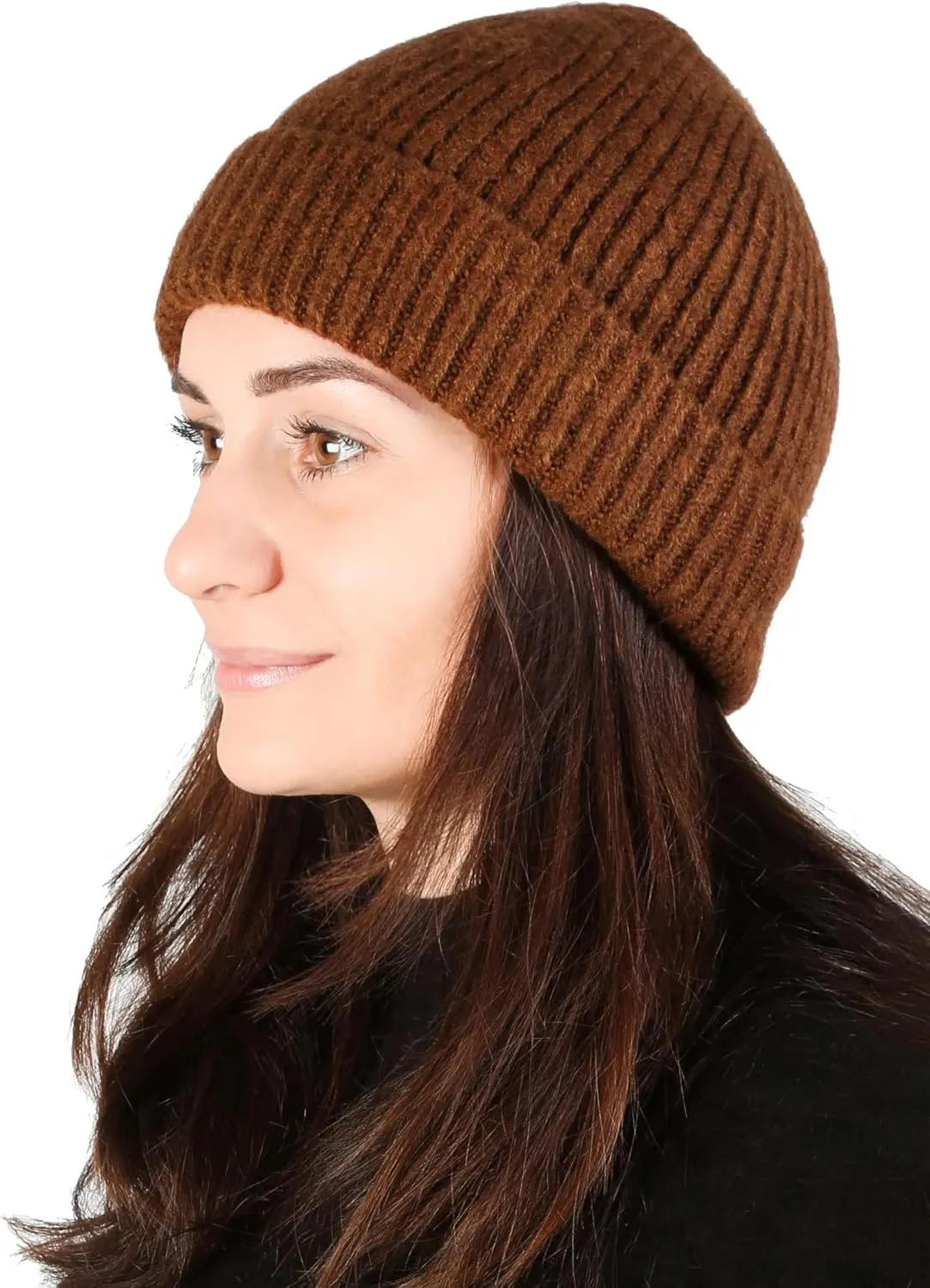 Lilax Rib Knit Women and Men's Beanie, Soft and Warm Cuff Winter Beanie Hat