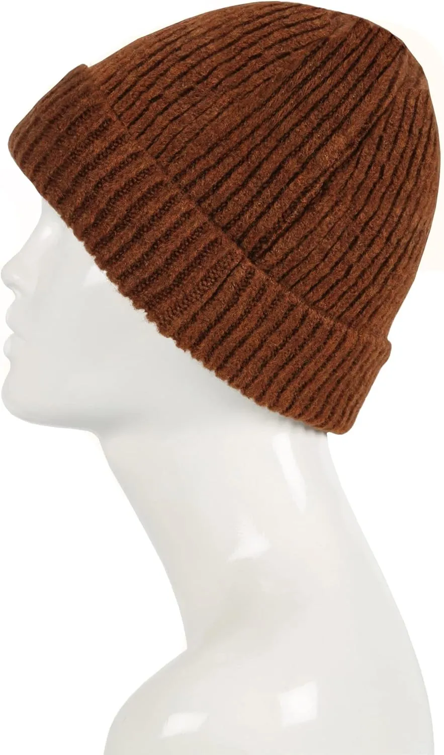 Lilax Rib Knit Women and Men's Beanie, Soft and Warm Cuff Winter Beanie Hat