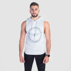 MEN CREED HALF HOODIE (MARL-LIGHT-GREY)