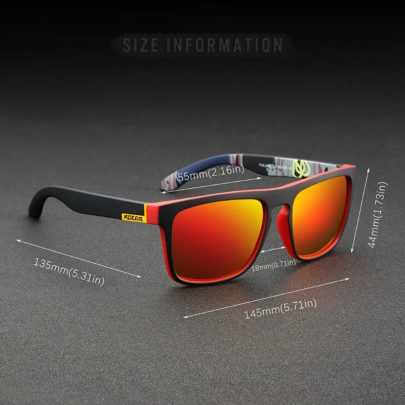 Men's Polarized All-Fit Mirror Classic Design Sunglass Brand Box