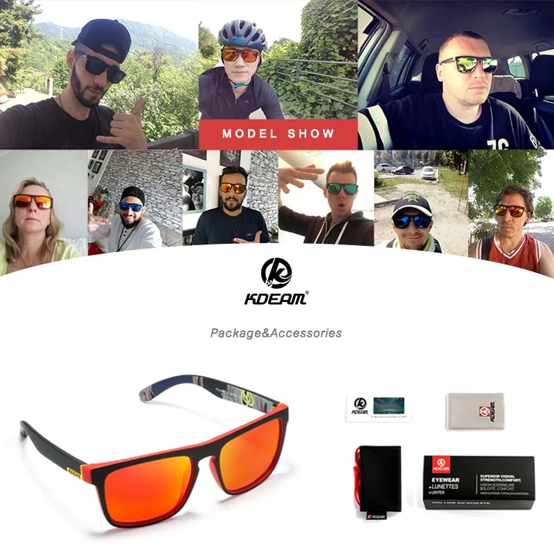 Men's Polarized All-Fit Mirror Classic Design Sunglass Brand Box