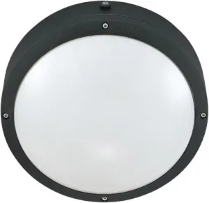 Nuvo Lighting 60-2541 Hudson Collection Two Light Energy Efficient GU24 Exterior Outdoor Wall or Ceiling Fixture in Matte Black Finish