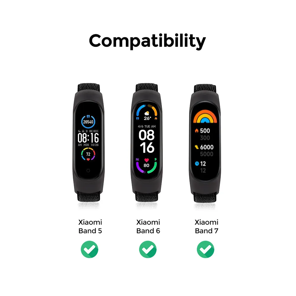 Nylon Straps | Xiaomi Mi Band 7 / 6 / 5 | Storm Grey Cape Blue Black Carbon