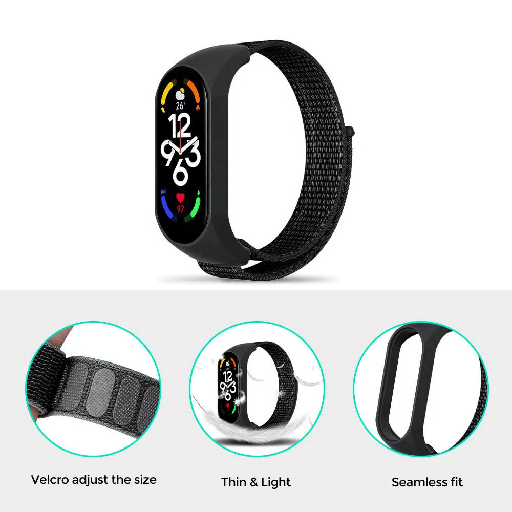 Nylon Straps | Xiaomi Mi Band 7 / 6 / 5 | Storm Grey Cape Blue Black Carbon