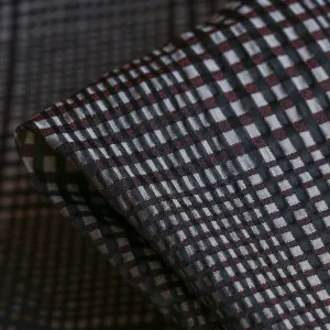 Onyx/Red Check Jacquard