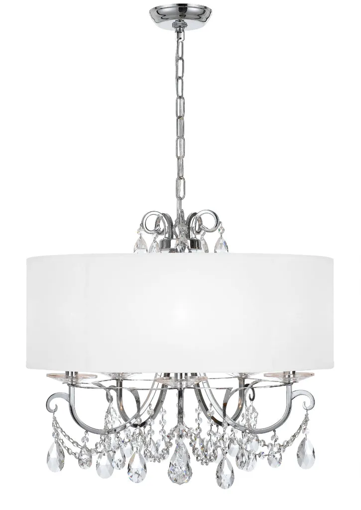 Othello 5 Light Clear Crystal Polished Chrome Chandelier