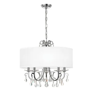 Othello 5 Light Clear Crystal Polished Chrome Chandelier