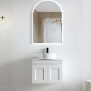 Otti Hampton Mark II 600mm Wall Hung Vanity Matte White (Cabinet Only)