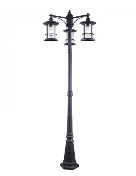 Outdoor Light - Canarm TREEHOUSE Black 3-Light Outdoor Post Light IOL156BK