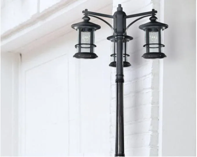 Outdoor Light - Canarm TREEHOUSE Black 3-Light Outdoor Post Light IOL156BK