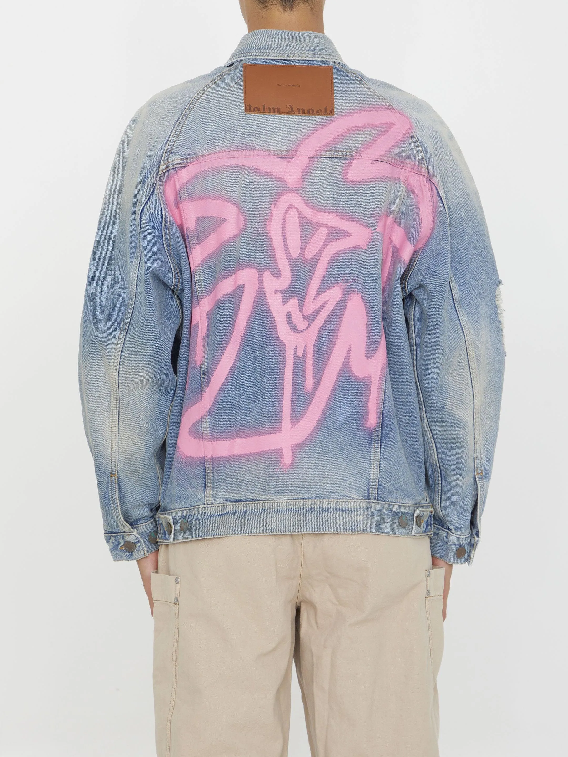 Palm Angels Spray "hunter" Denim Jacket