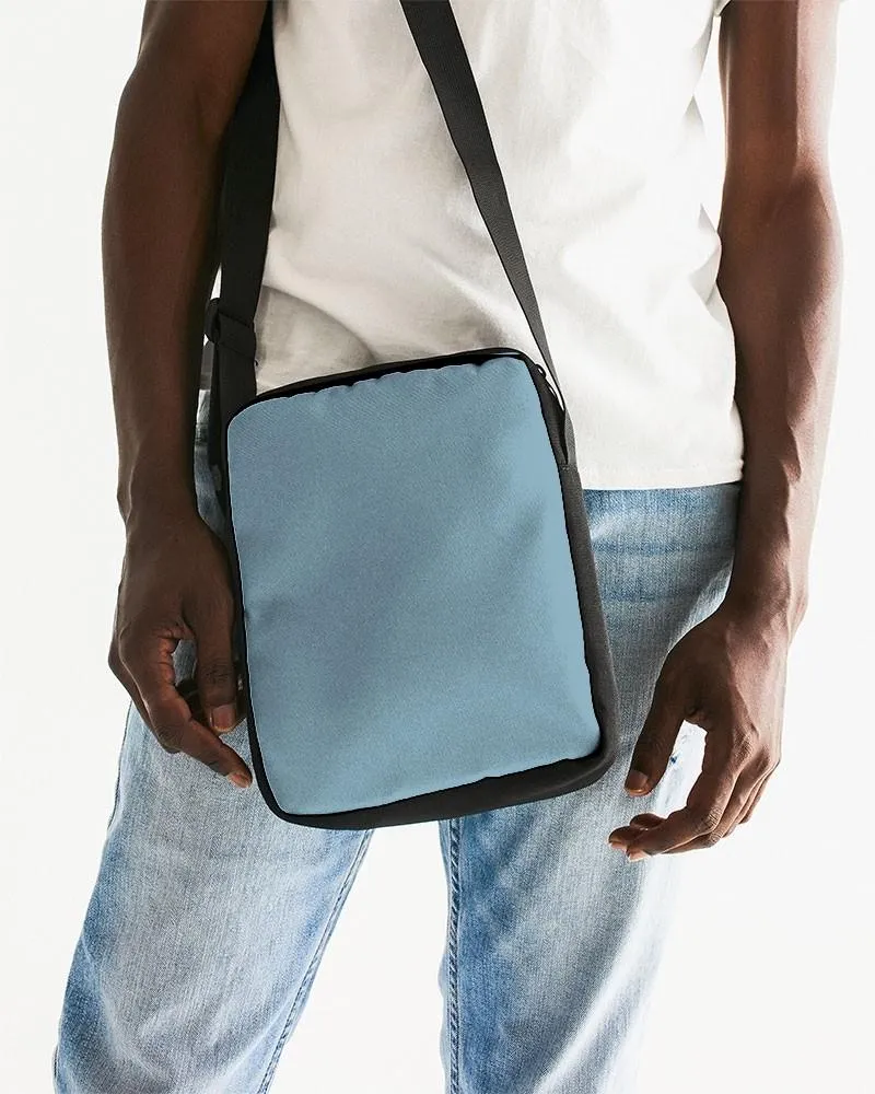 Shaded Pale Pastel Cyan Gray Messenger Pouch | C30M0Y0K30