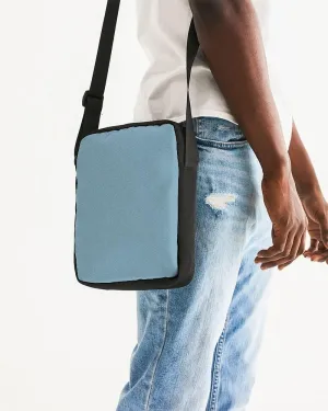 Shaded Pale Pastel Cyan Gray Messenger Pouch | C30M0Y0K30