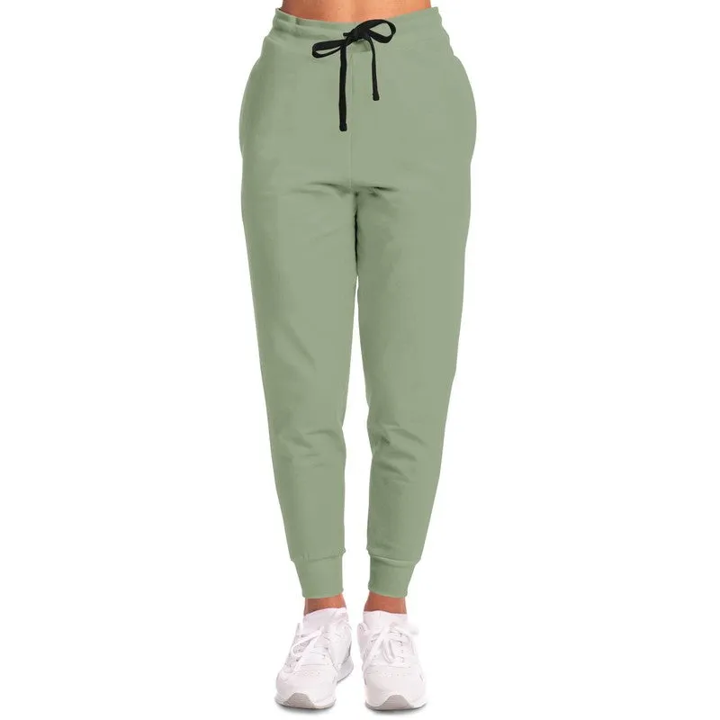 Shaded Pale Pastel Warm Green Gray Joggers | Unisex | with PLUS sizes | C15M0Y30K30