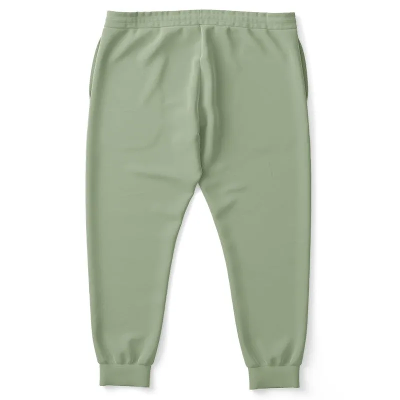 Shaded Pale Pastel Warm Green Gray Joggers | Unisex | with PLUS sizes | C15M0Y30K30