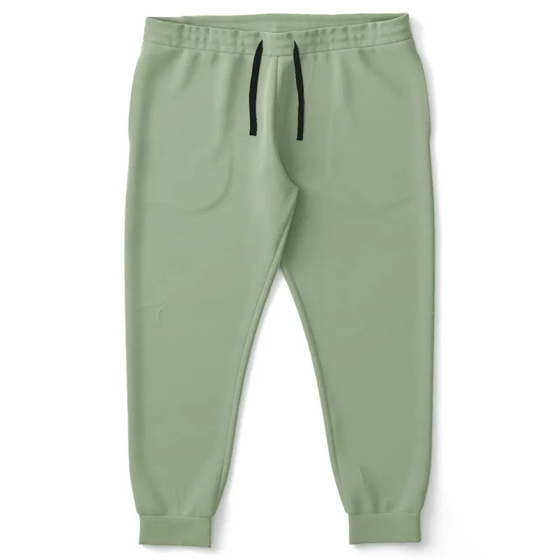 Shaded Pale Pastel Warm Green Gray Joggers | Unisex | with PLUS sizes | C15M0Y30K30