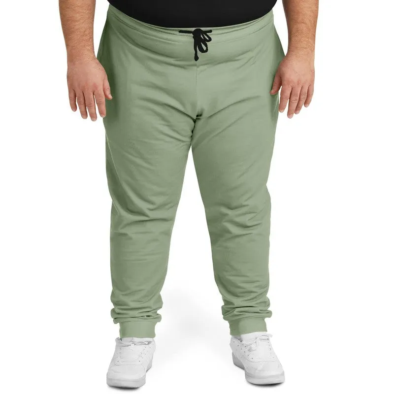 Shaded Pale Pastel Warm Green Gray Joggers | Unisex | with PLUS sizes | C15M0Y30K30