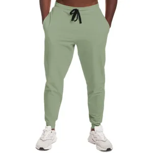 Shaded Pale Pastel Warm Green Gray Joggers | Unisex | with PLUS sizes | C15M0Y30K30