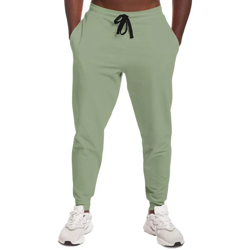 Shaded Pale Pastel Warm Green Gray Joggers | Unisex | with PLUS sizes | C15M0Y30K30