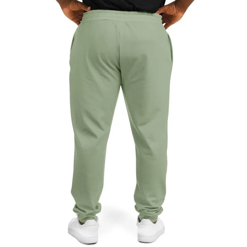 Shaded Pale Pastel Warm Green Gray Joggers | Unisex | with PLUS sizes | C15M0Y30K30