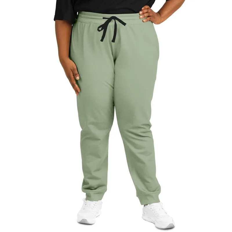 Shaded Pale Pastel Warm Green Gray Joggers | Unisex | with PLUS sizes | C15M0Y30K30