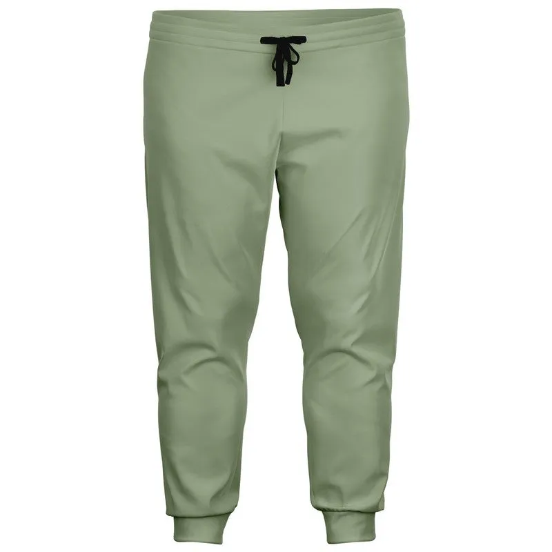 Shaded Pale Pastel Warm Green Gray Joggers | Unisex | with PLUS sizes | C15M0Y30K30