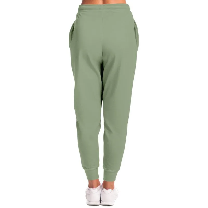 Shaded Pale Pastel Warm Green Gray Joggers | Unisex | with PLUS sizes | C15M0Y30K30