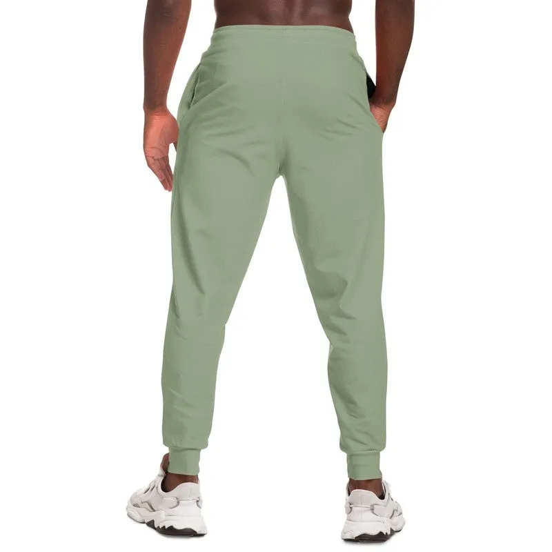 Shaded Pale Pastel Warm Green Gray Joggers | Unisex | with PLUS sizes | C15M0Y30K30