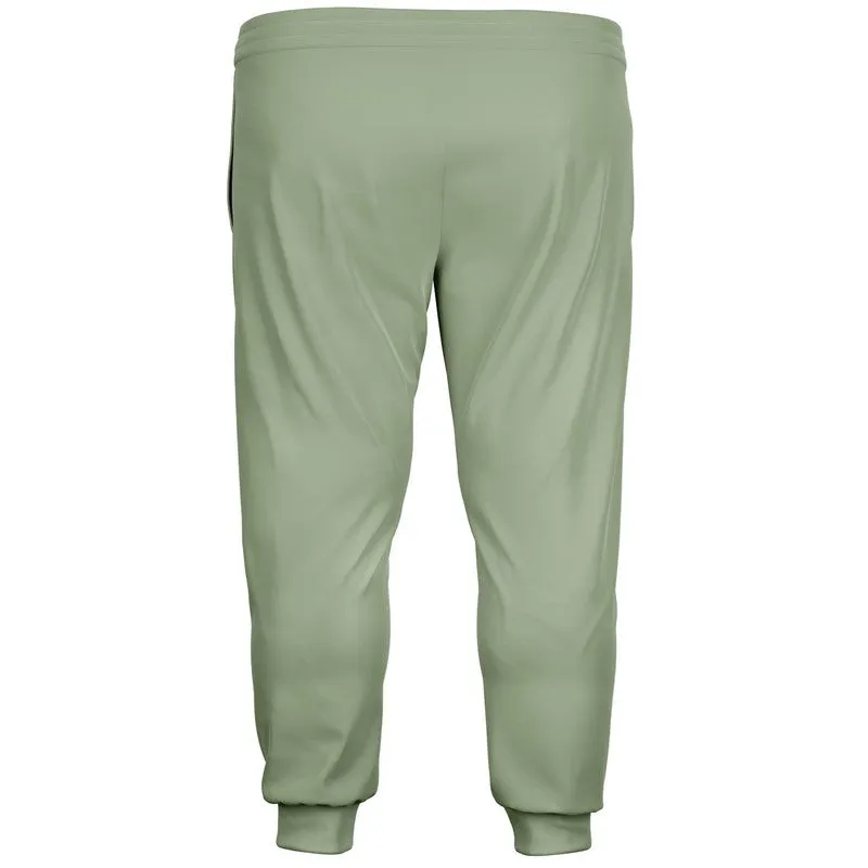 Shaded Pale Pastel Warm Green Gray Joggers | Unisex | with PLUS sizes | C15M0Y30K30