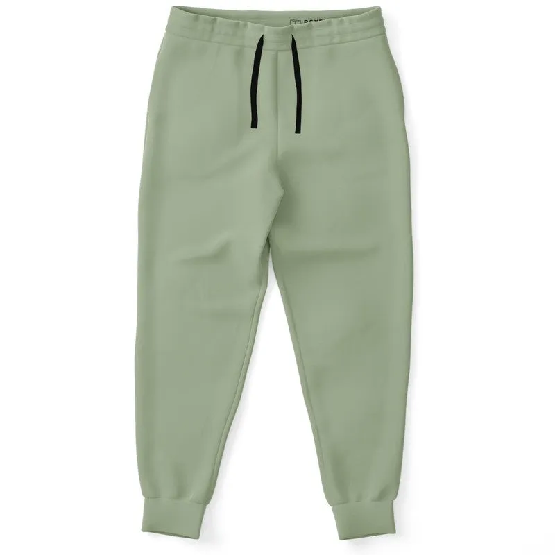 Shaded Pale Pastel Warm Green Gray Joggers | Unisex | with PLUS sizes | C15M0Y30K30