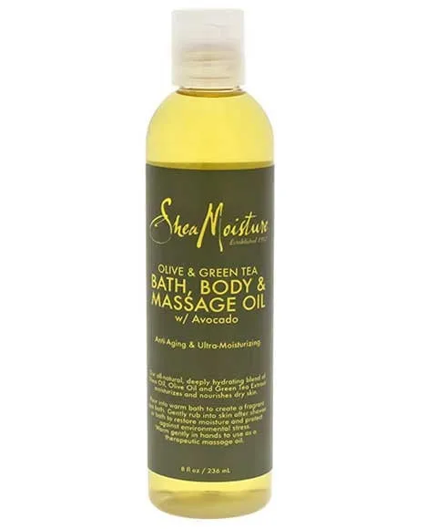 Shea Moisture Organic Olive And Green Tea Bath Body And Massage Oil