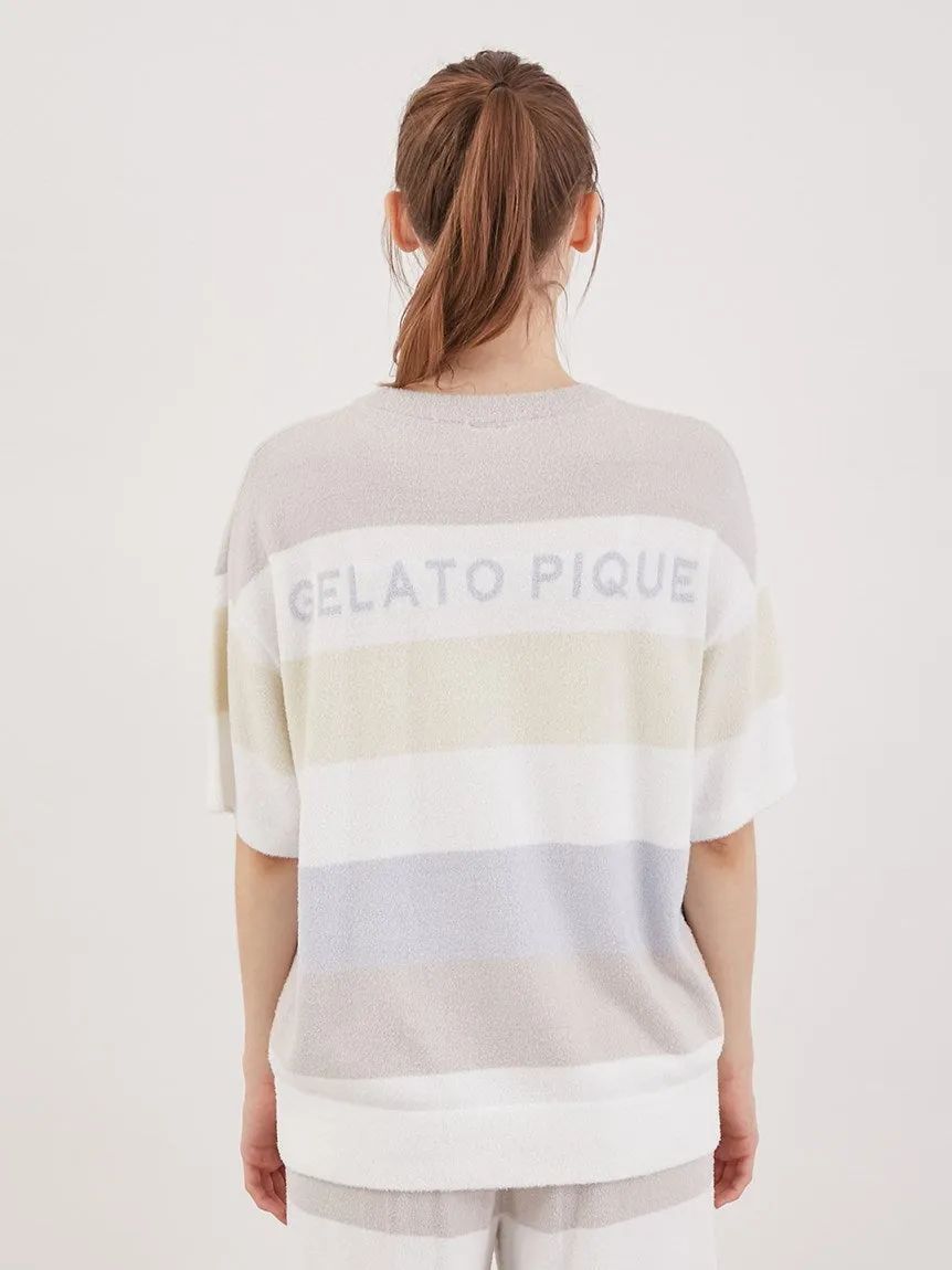 Smoothie Family Border Short-Sleeved Pullover