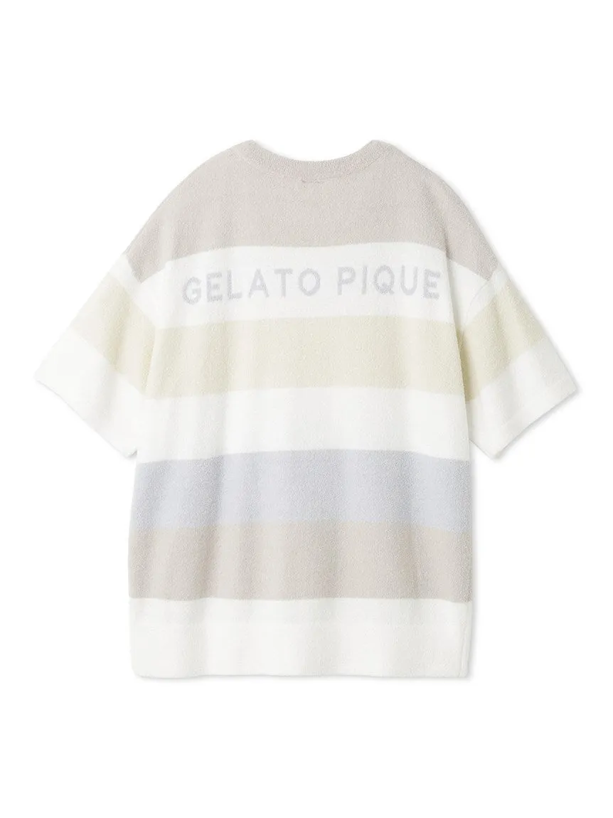 Smoothie Family Border Short-Sleeved Pullover