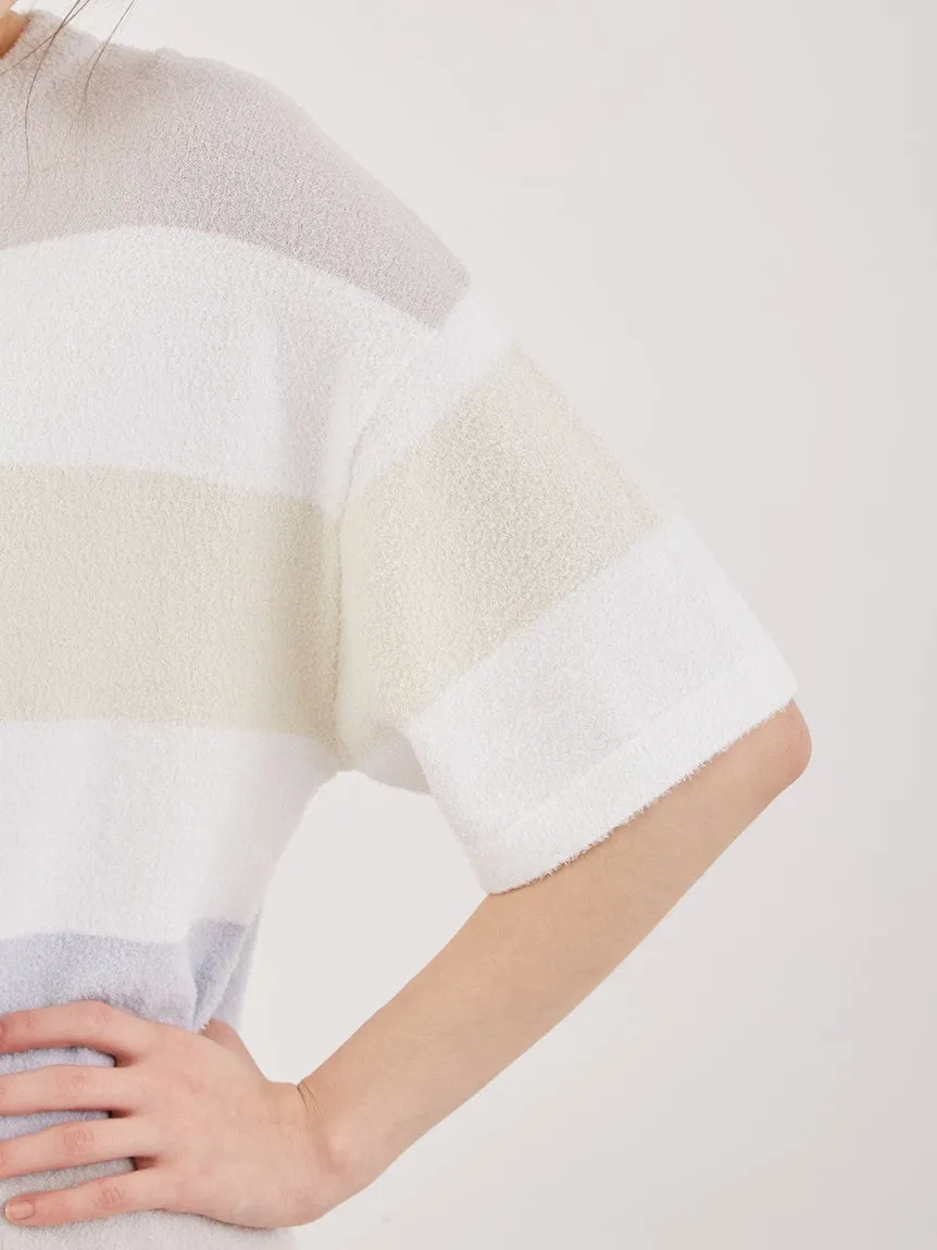 Smoothie Family Border Short-Sleeved Pullover