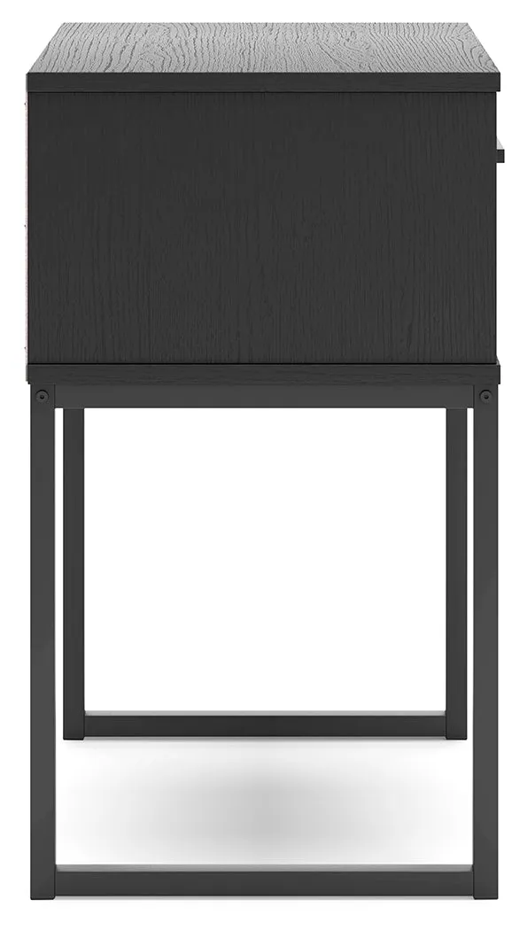 Socalle Full Panel Platform Bed with Dresser and 2 Nightstands in Black