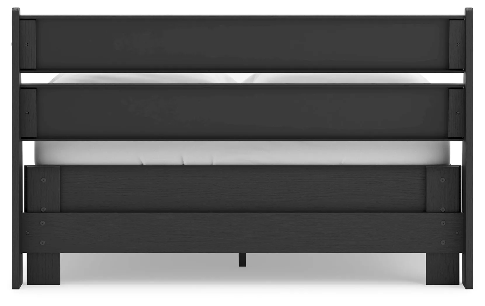 Socalle Full Panel Platform Bed with Dresser and 2 Nightstands in Black