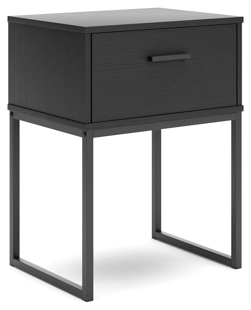 Socalle Full Panel Platform Bed with Dresser and 2 Nightstands in Black