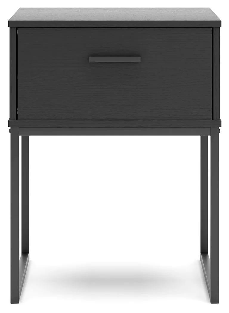 Socalle Full Panel Platform Bed with Dresser and 2 Nightstands in Black