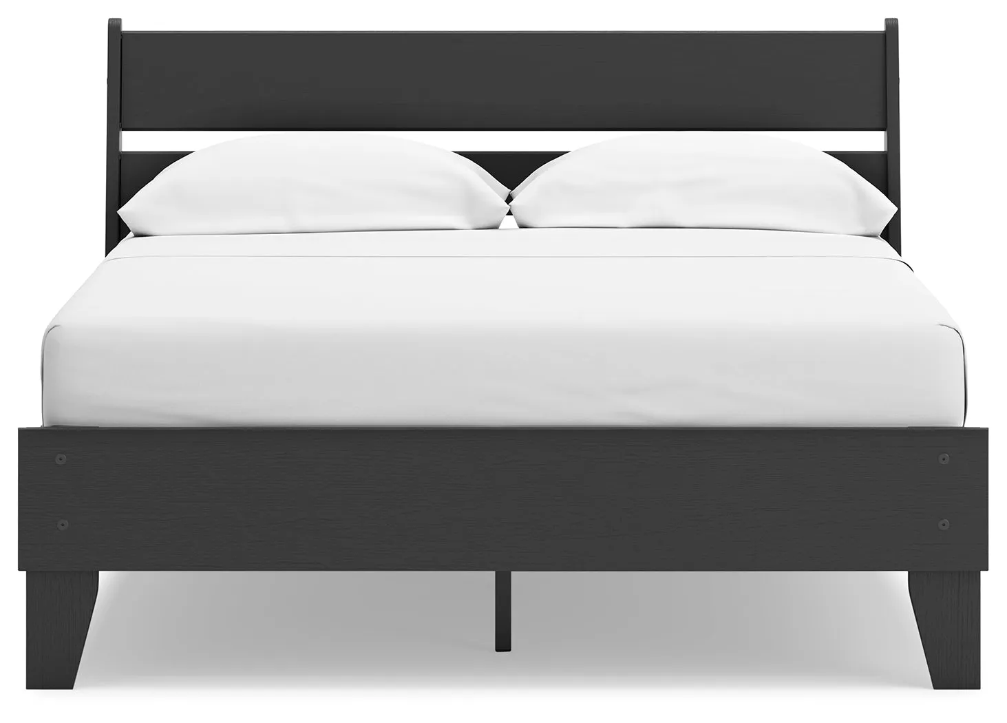 Socalle Full Panel Platform Bed with Dresser and 2 Nightstands in Black