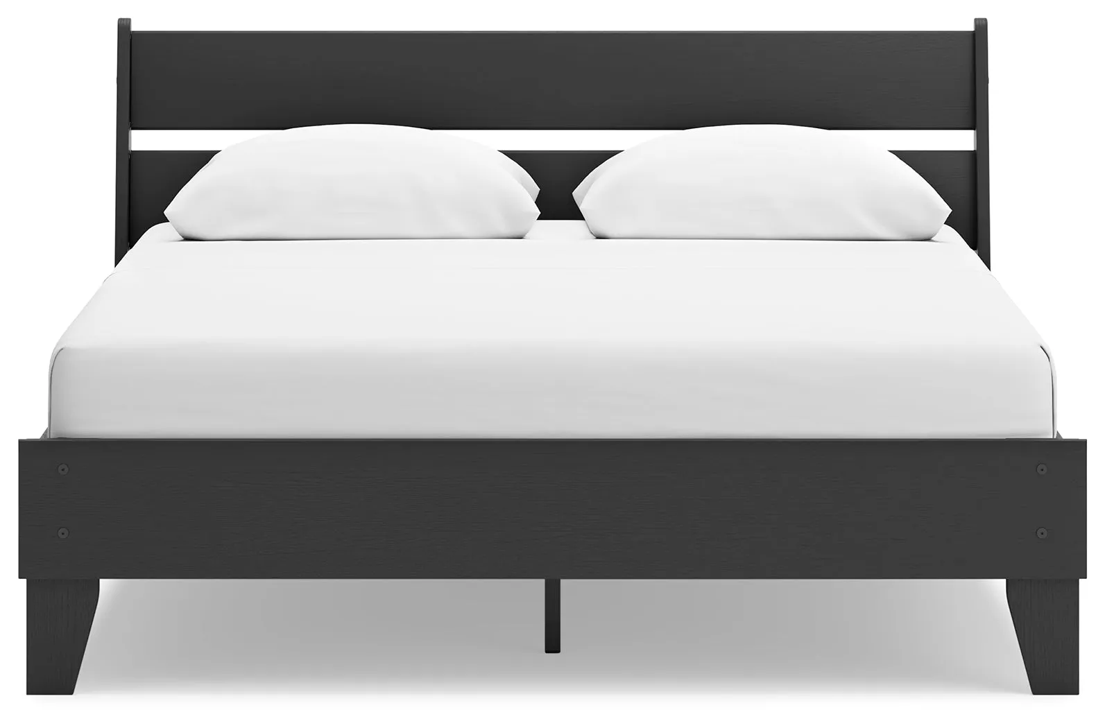 Socalle Queen Panel Platform Bed with Dresser, Chest and 2 Nightstands in Black