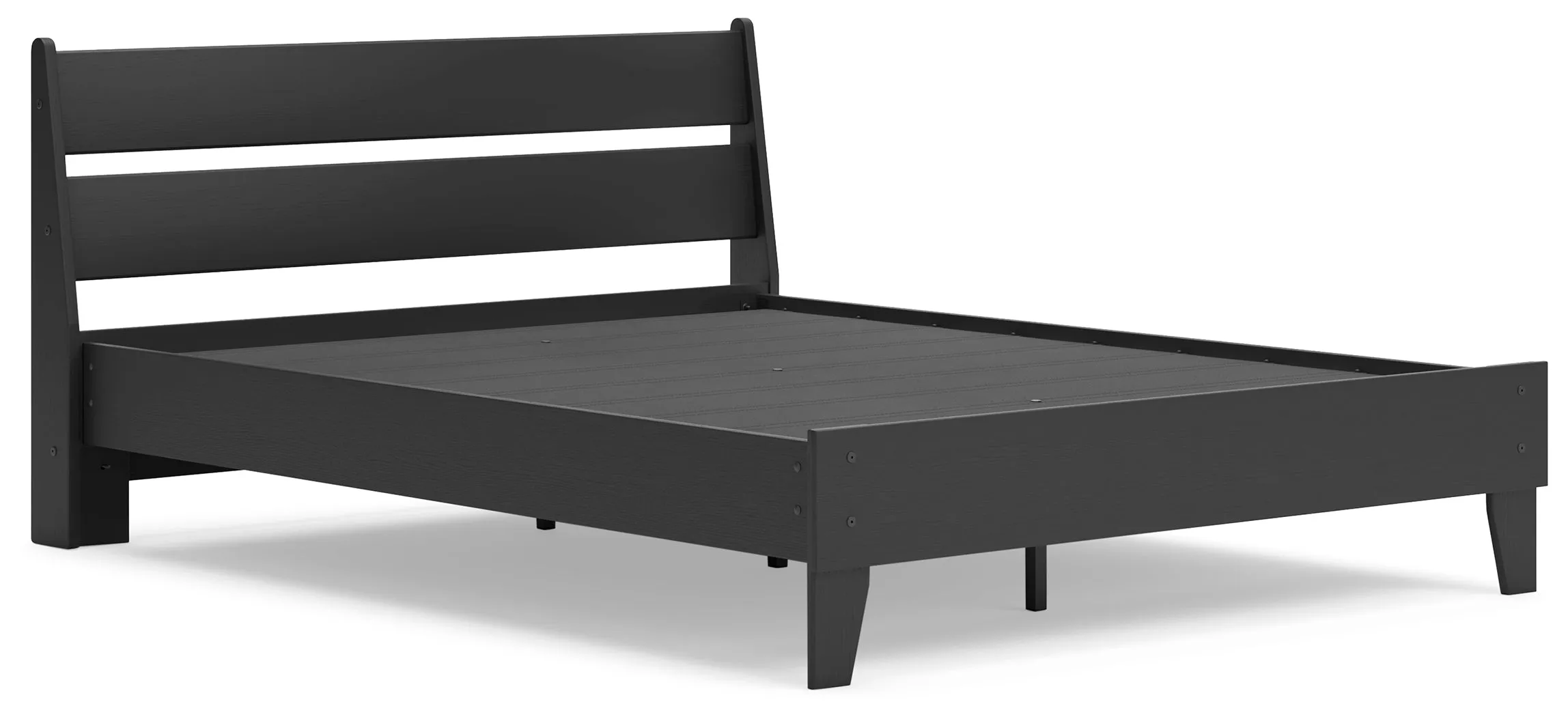 Socalle Queen Panel Platform Bed with Dresser, Chest and 2 Nightstands in Black