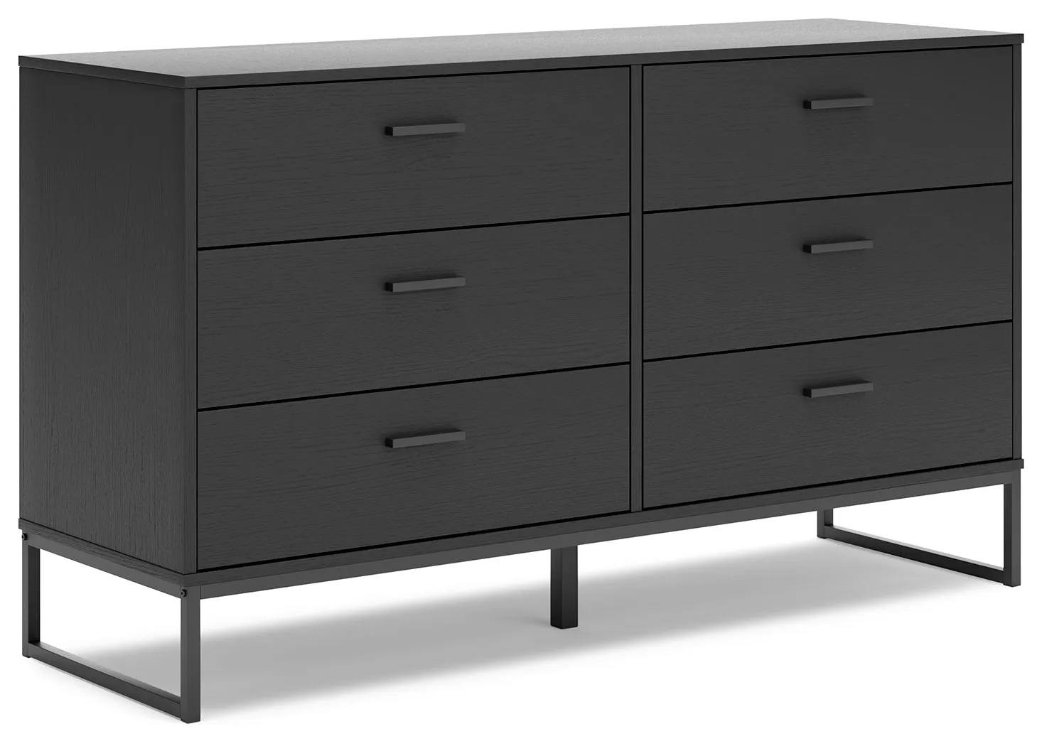 Socalle Queen Platform Bed with Dresser and Nightstand in Black