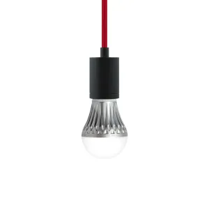 Soco 16 Ft Cord Pendant Light Black Finish Blue Cord